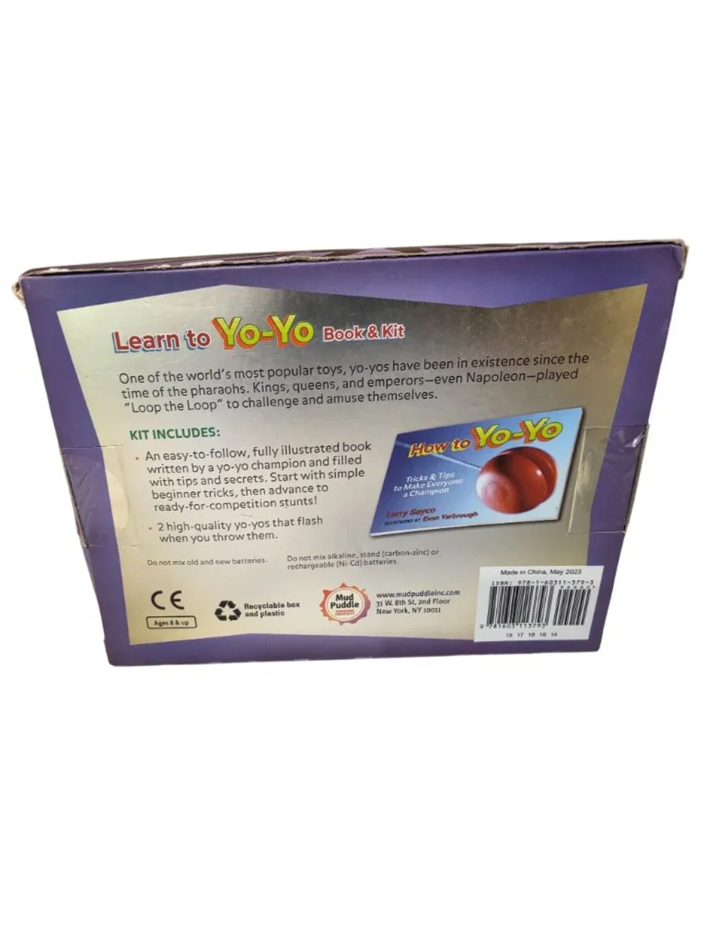 Learn to Yo-Yo Book & Kit Includes 2 Flashing Light-Up Yo-Yos & Guide NIB